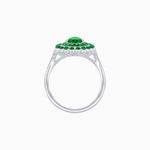 Load image into Gallery viewer, Vintage Style Pear Shape Mosaic Ring with French-Cut and Cabochon Borders - Shahin Jewelry