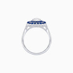 Load image into Gallery viewer, Vintage Style Pear Shape Mosaic Ring with French-Cut and Cabochon Borders - Shahin Jewelry