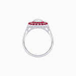 Load image into Gallery viewer, Vintage Style Pear Shape Mosaic Ring with French-Cut and Cabochon Borders - Shahin Jewelry