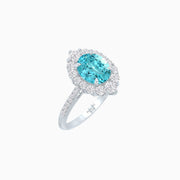White Gold Ring with Diamonds and Apetite - Shahin Jewelry