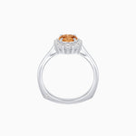 Load image into Gallery viewer, White Gold Ring with Diamonds and Brown Spinel - Shahin Jewelry
