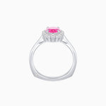 Load image into Gallery viewer, White Gold Ring with Diamonds and Pink Morganite - Shahin Jewelry
